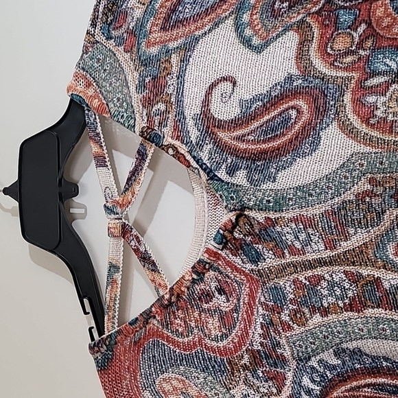 Chico's Women's Paisley Knit Top Size XSP - Picture 3 of 8